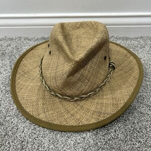 SCALA, DORFMAN PACIFIC CO Mens Fedora Woven Hat Large/XL Classico Handmade Straw